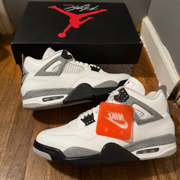 White Cements Jordan 4s - Picture 2 of 5